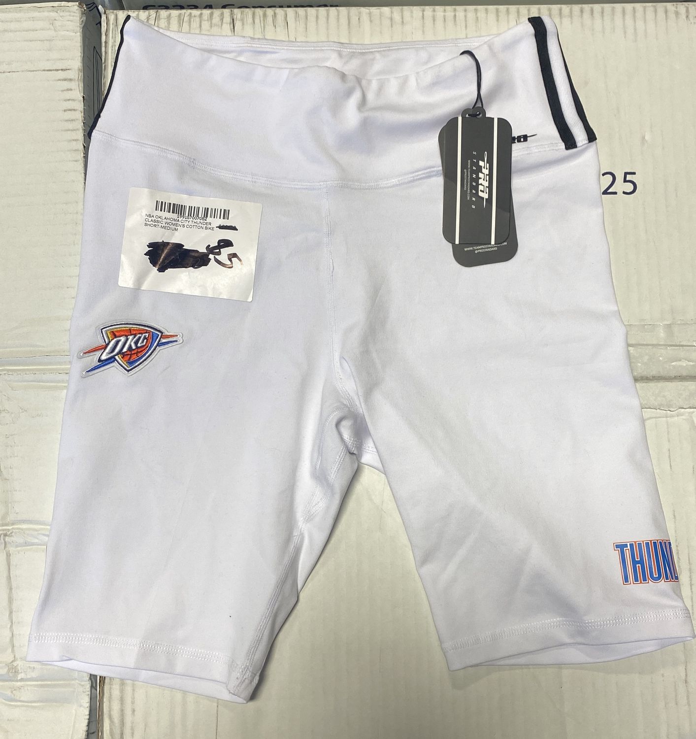 NBA OKLAHOMA CITY THUNDER CLASSIC WOMEN'S COTTON BIKE SHORT-MEDIUM