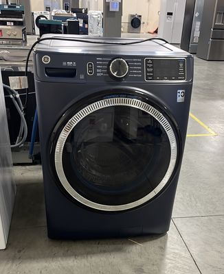 GE UltraFresh Vent System 4.8-cu ft Stackable Smart Front-Load Washer (Sapphire Blue) ENERGY STAR