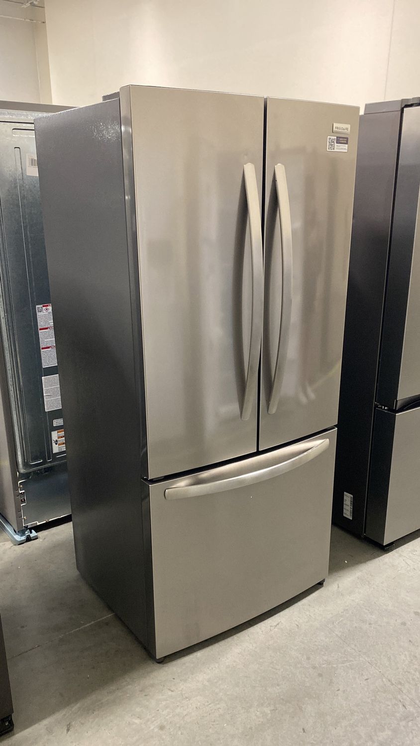 Frigidaire 17.6-cu ft Counter-depth French Door Refrigerator with Ice Maker (Brushed Steel) ENERGY STAR