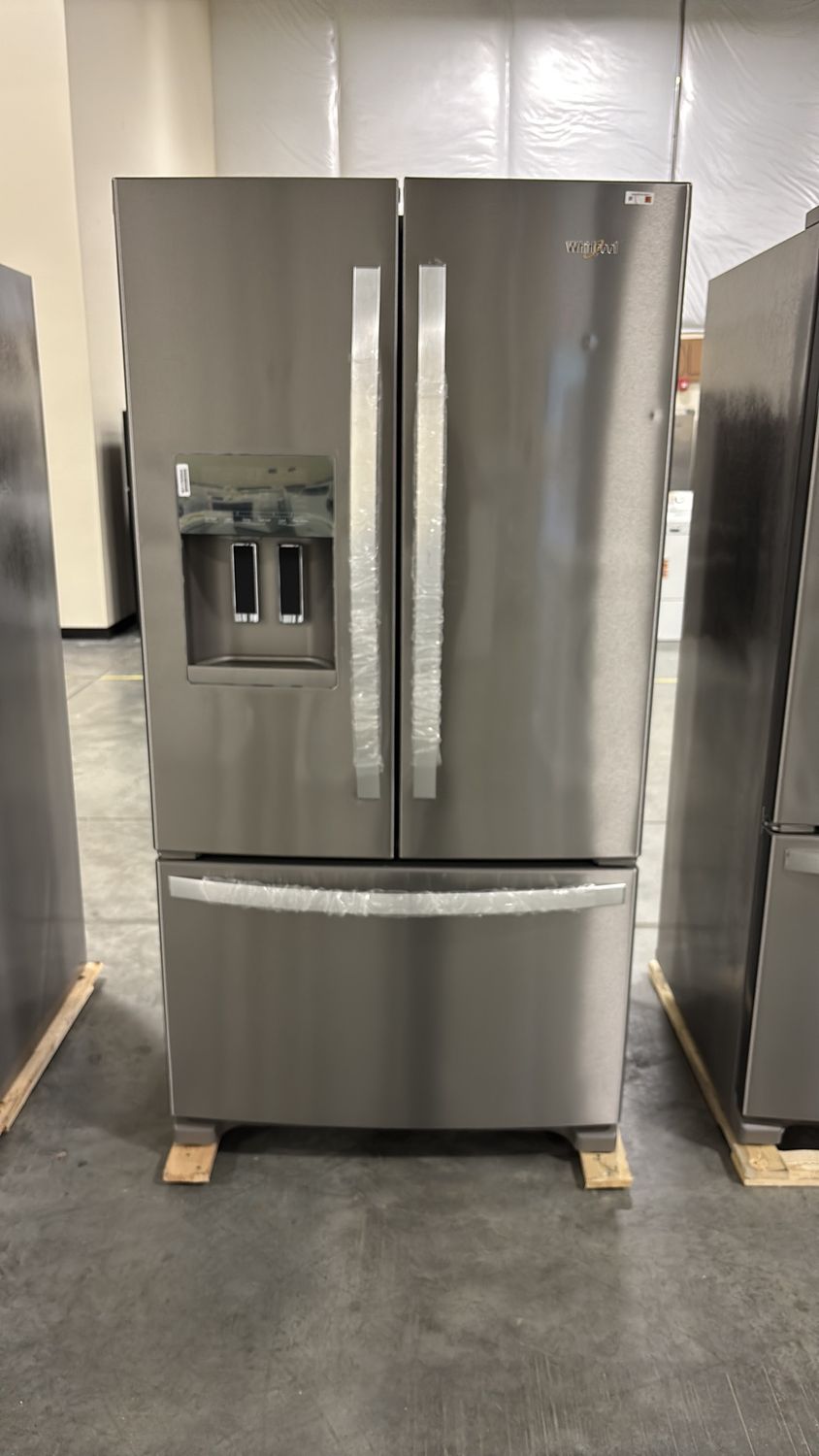 Whirlpool - 36 in. 24.7 cu. ft. Standard Depth French Door Refrigerator in Fingerprint Resistant Stainless Steel