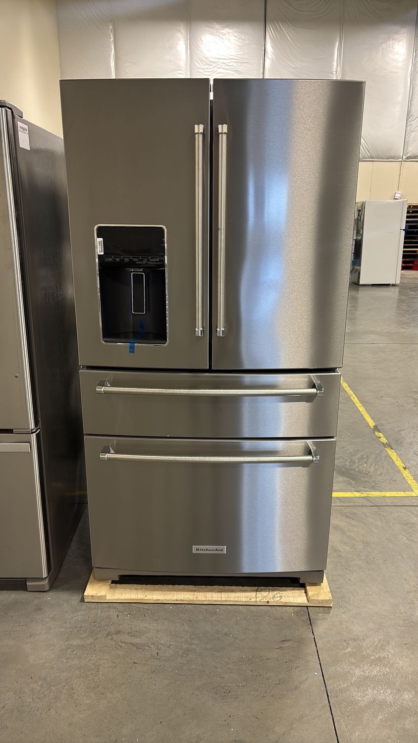 KitchenAid - 26 cu. ft. French Door Refrigerator with Ice and Water Dispenser - Stainless Steel
