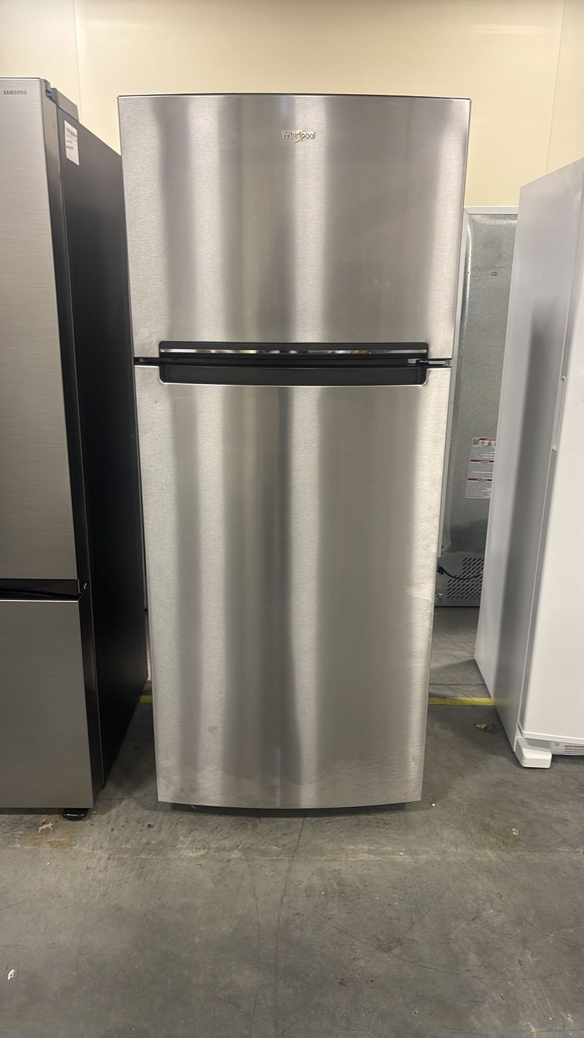 Whirlpool - 17.7 Cu. Ft. Top-Freezer Refrigerator - Monochromatic Stainless Steel