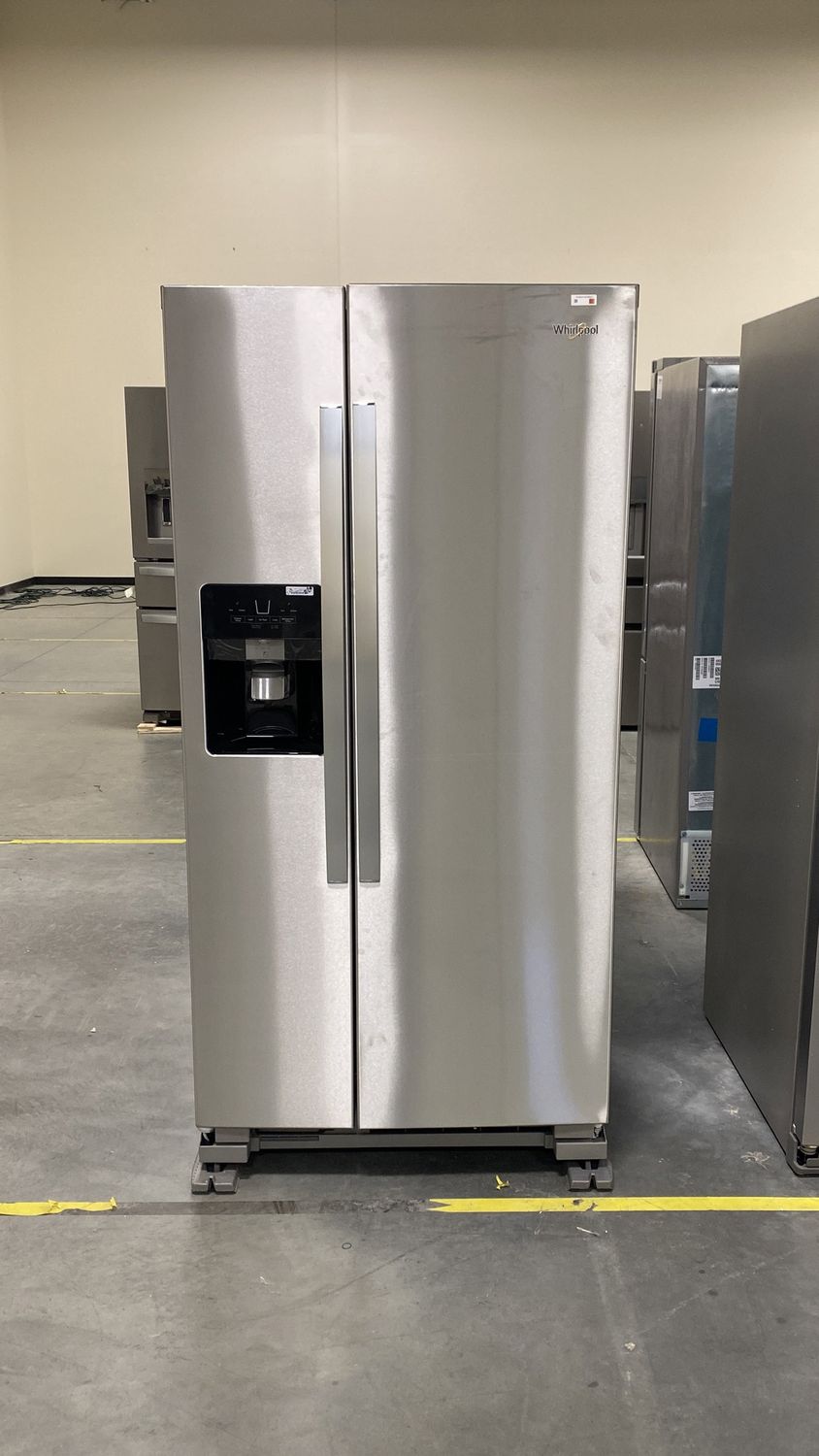 Whirlpool - 21.4 Cu. Ft. Side-by-Side Refrigerator - Monochromatic Stainless Steel