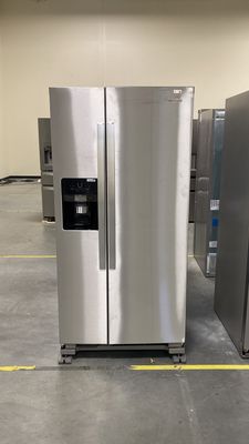 Whirlpool - 21.4 Cu. Ft. Side-by-Side Refrigerator - Monochromatic Stainless Steel