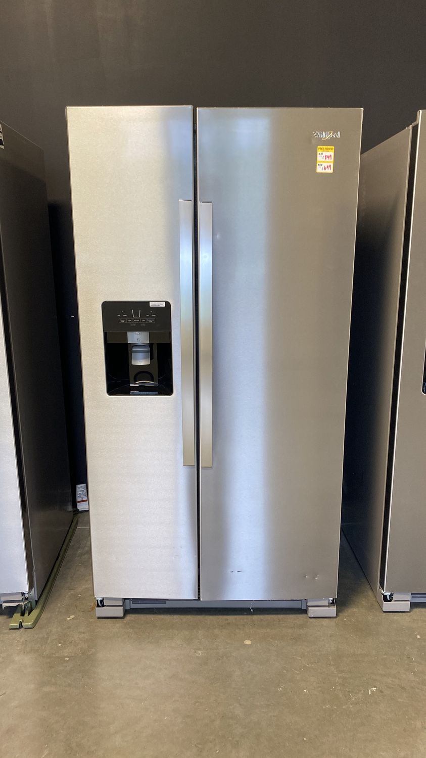 Whirlpool - 24.5 Cu. Ft. Side-by-Side Refrigerator - Stainless Steel