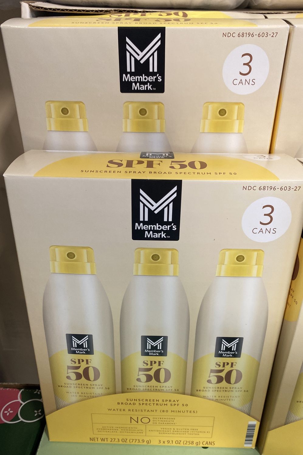 Member's Mark Sunscreen Spray, SPF 50, 9.1 oz., 3 pk.