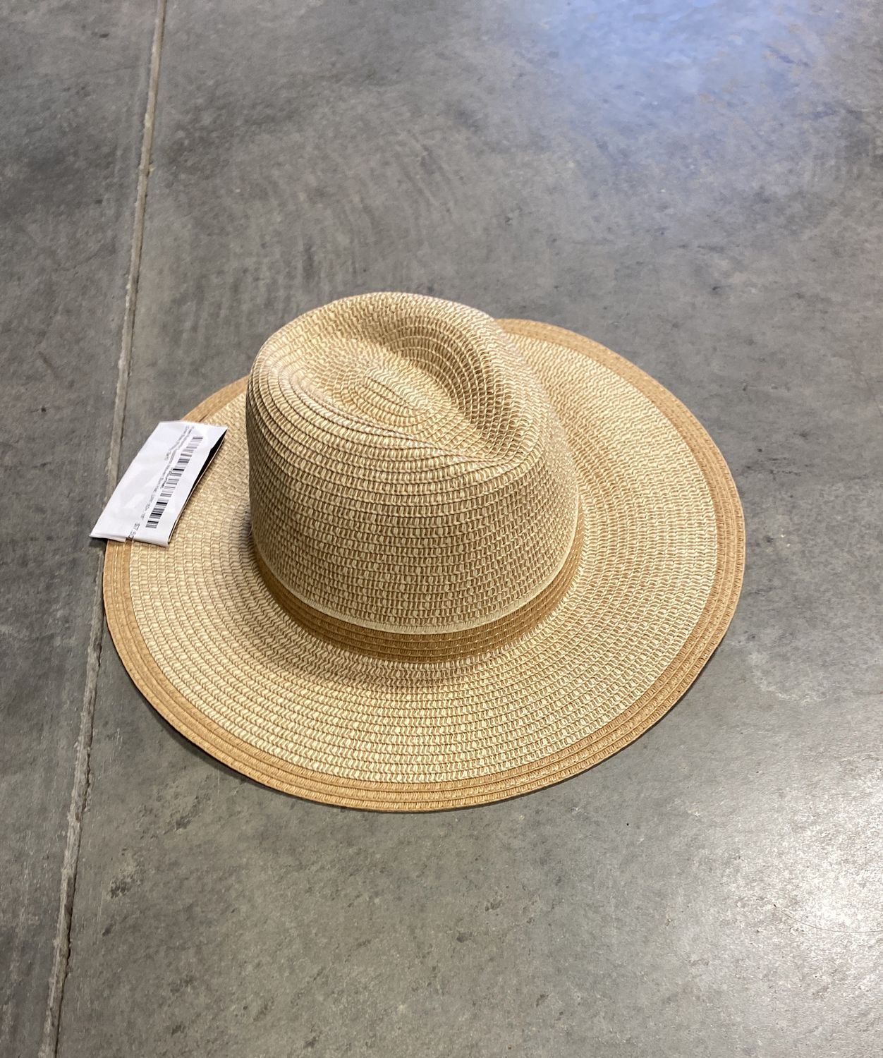 Free Authority Outdoors Woven Sun Hat, UPF 50+, 16" One Size (Floppy Tan)