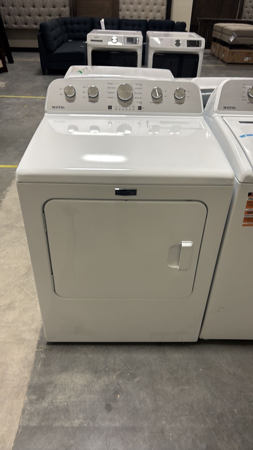 Maytag - 7.0 Cu. Ft. Electric Dryer with Extra Power Button - White