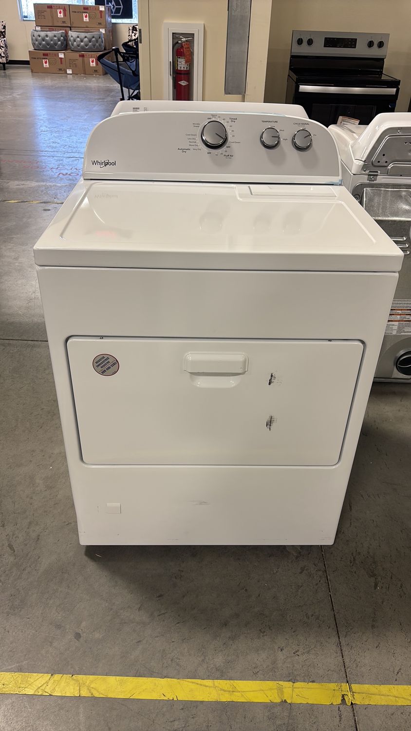 Whirlpool - 7 Cu. Ft. Gas Dryer with AutoDry Drying System - White