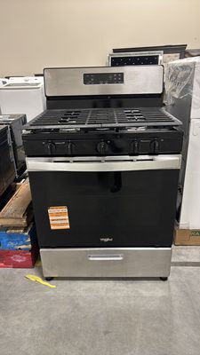 Whirlpool 30-in 5 Burners 5.1-cu ft Freestanding Natural Gas Range (Stainless Steel)