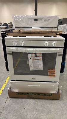 Whirlpool 30-in 4 Burners 5.1-cu ft Freestanding Natural Gas Range (White)