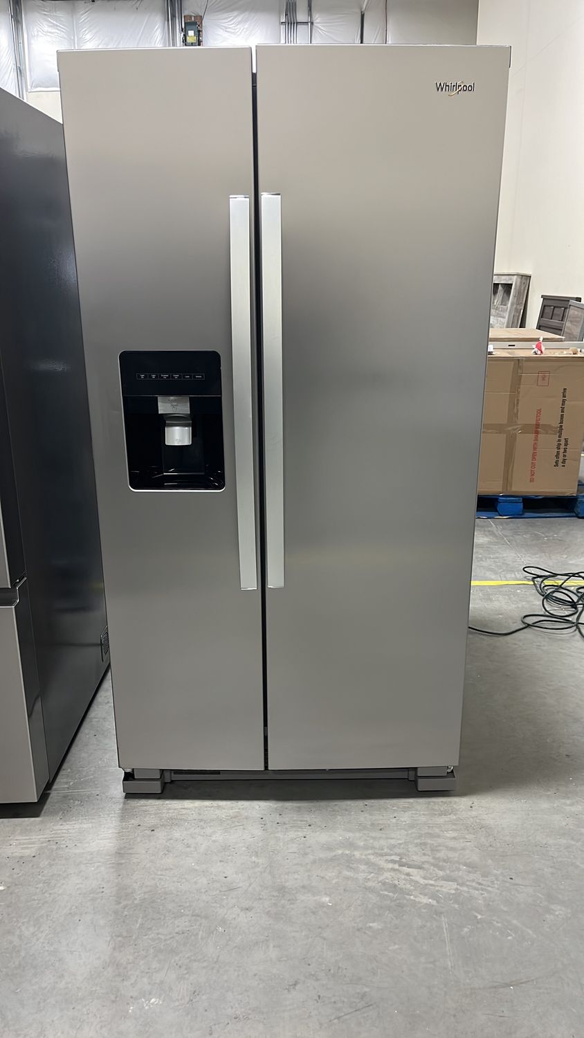 Whirlpool 24.6-cu ft Side-by-Side Refrigerator with Ice Maker (Fingerprint Resistant Stainless Steel)