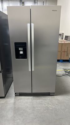 Whirlpool 24.6-cu ft Side-by-Side Refrigerator with Ice Maker (Fingerprint Resistant Stainless Steel)