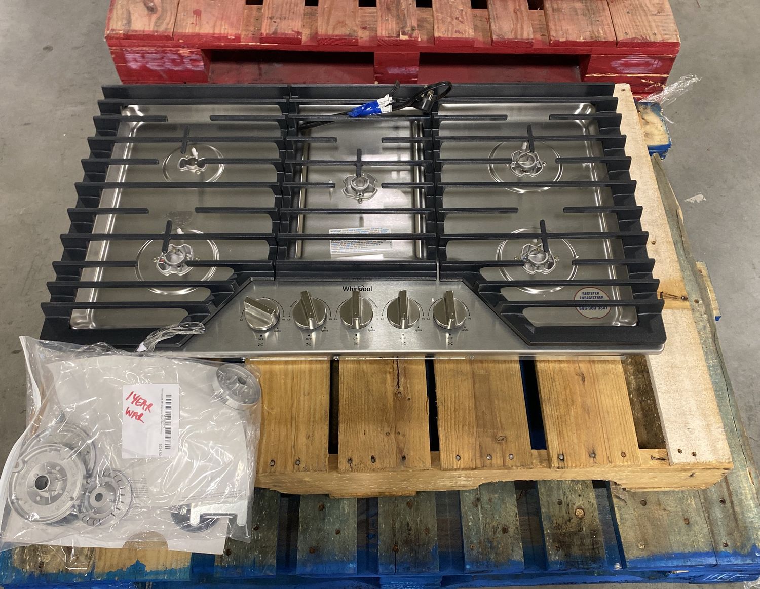 Whirlpool® 36" Stainless Steel Gas Cooktop