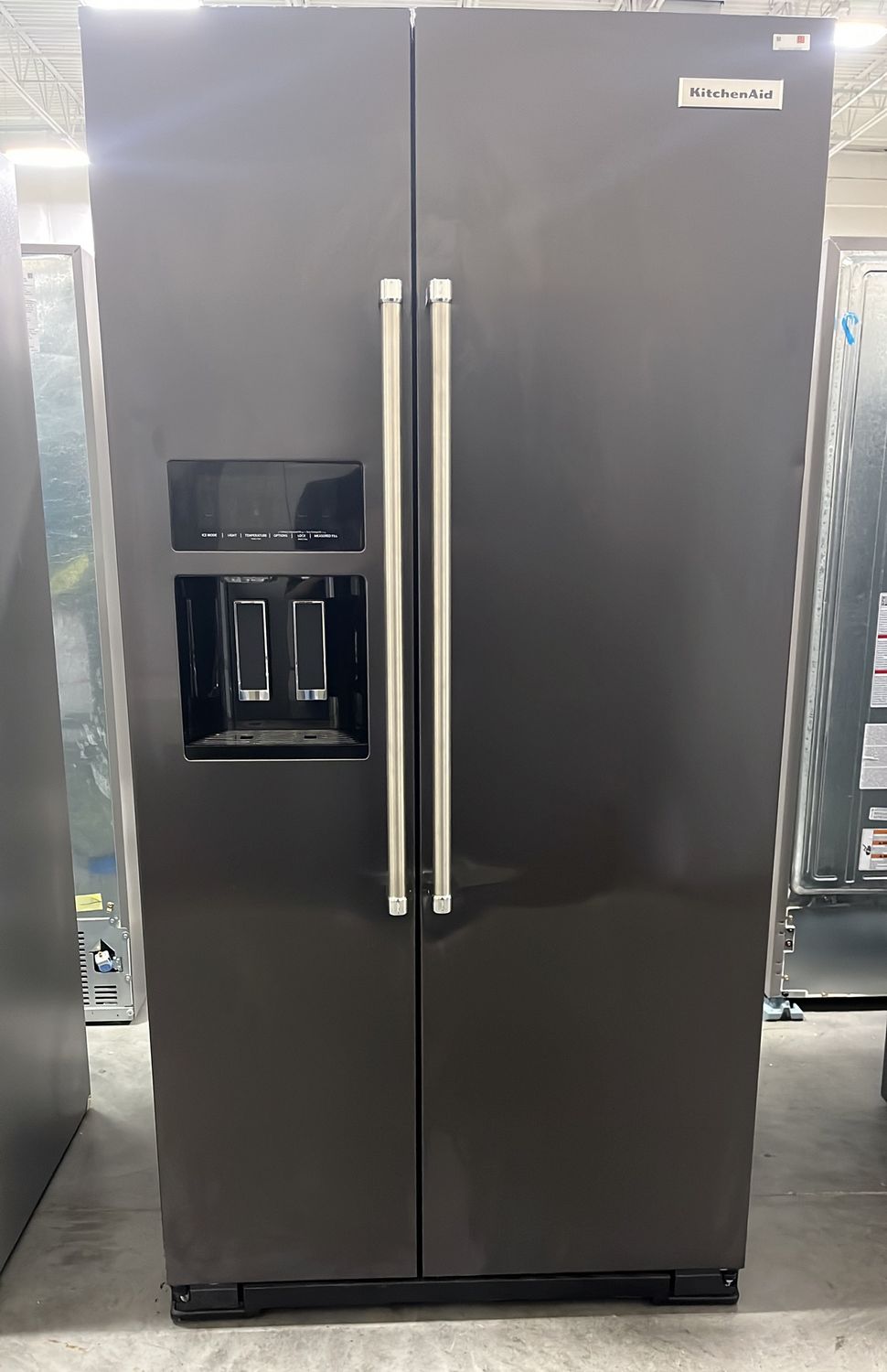 KitchenAid® 22.6 Cu. Ft. Black Stainless Steel with  PrintShield™ Finish Counter-Depth Side-by-Side  Refrigerator