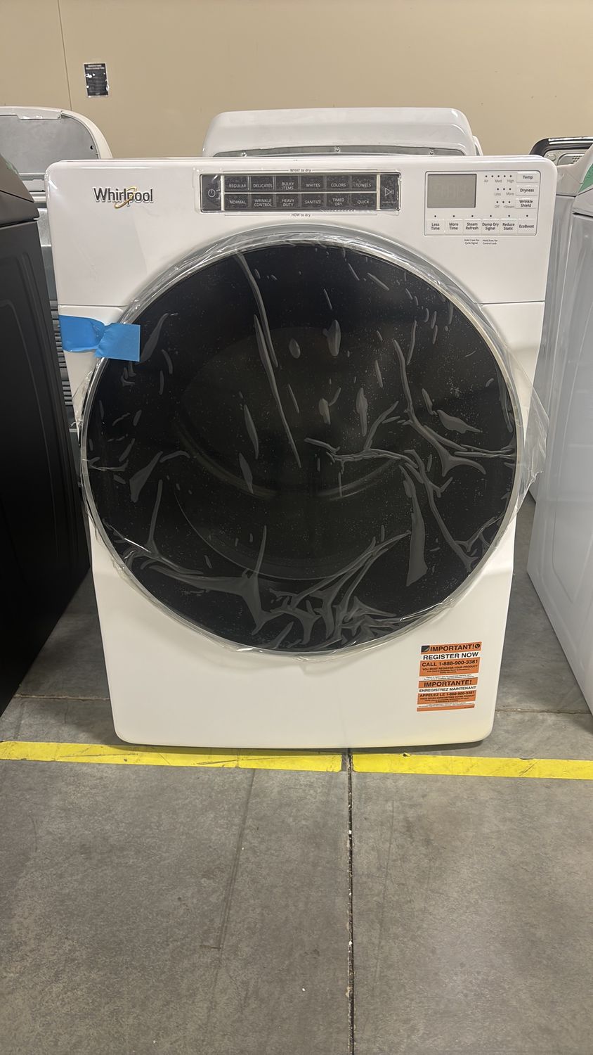 Whirlpool - 7.4 Cu. Ft. Stackable Electric Dryer with Steam and Intuitive Controls - White