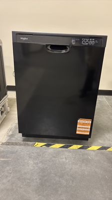 Whirlpool - 24 in. Front Built-In Tall Tub Dishwasher in Black with 4-Cycles