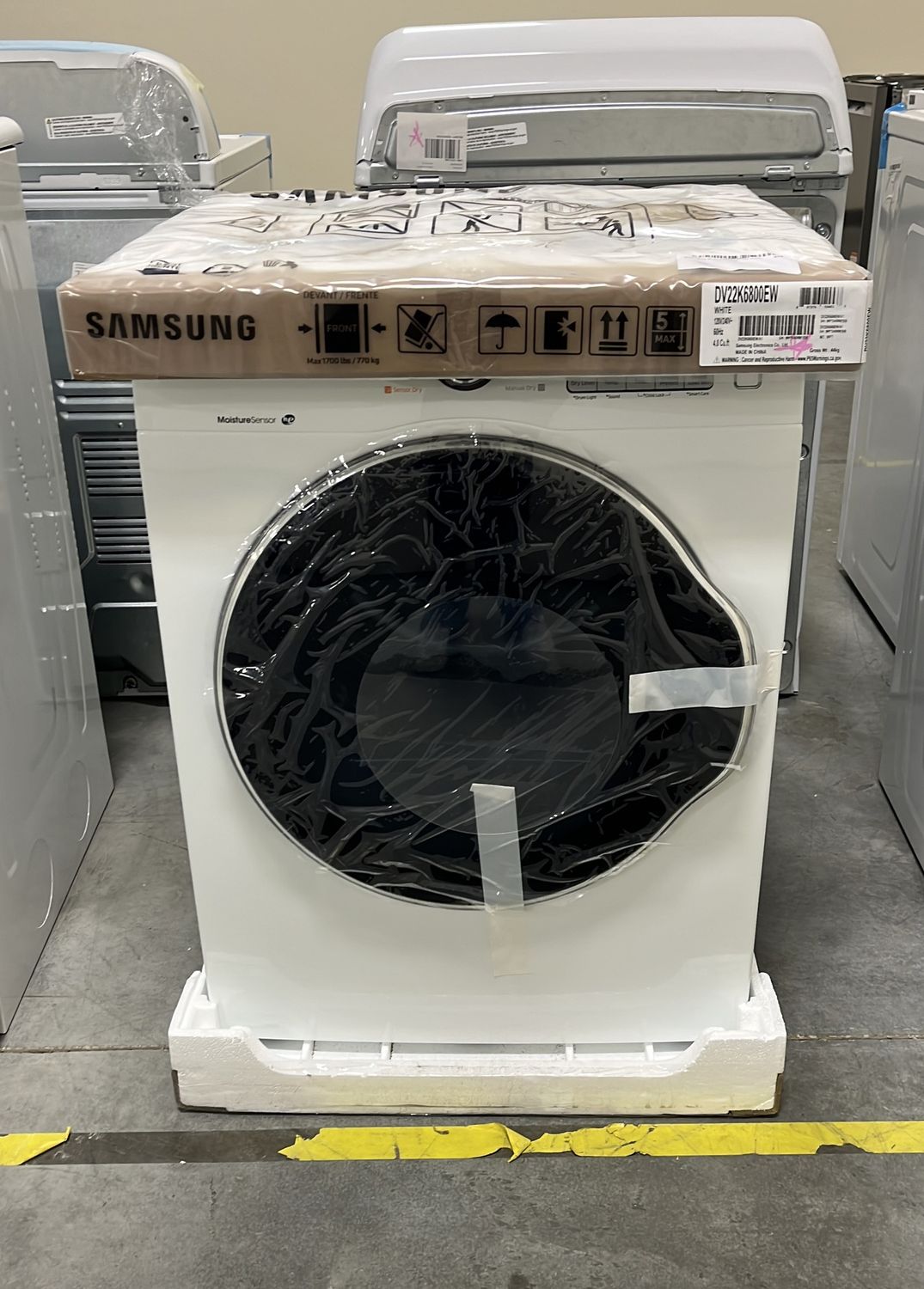 Samsung 4.0 Cu. Ft. White Front Load Electric Dryer -  Model # DV22K6800EW
