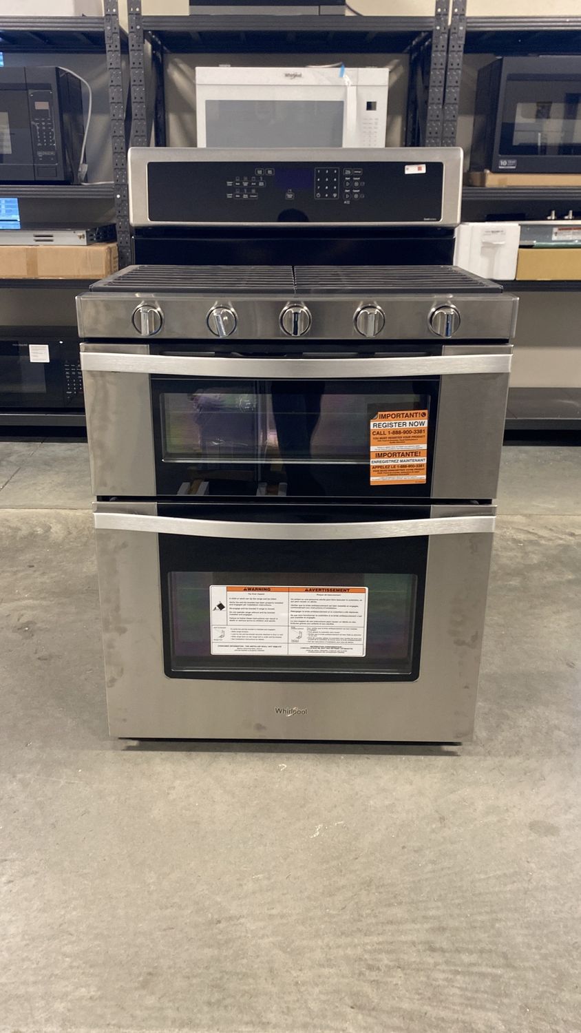 6.0 Cu. Ft. Gas Double Oven Range with EZ-2-Lift™ Hinged Grates