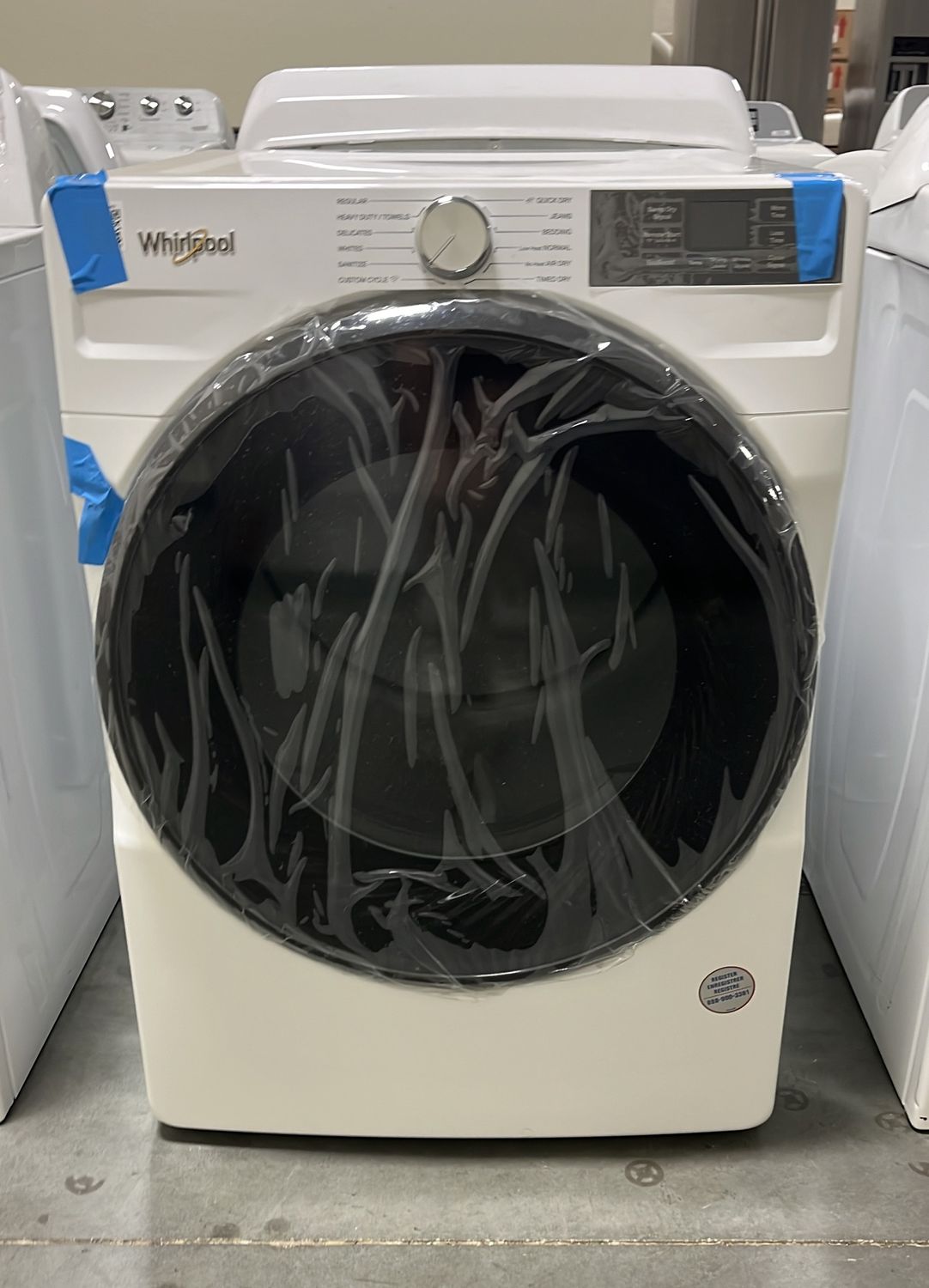 Whirlpool® 7.4 Cu. Ft. White Front Load Electric Dryer - Model # WED5720RW - Class-B Scratch &amp; Dent Manufacturer Warranty