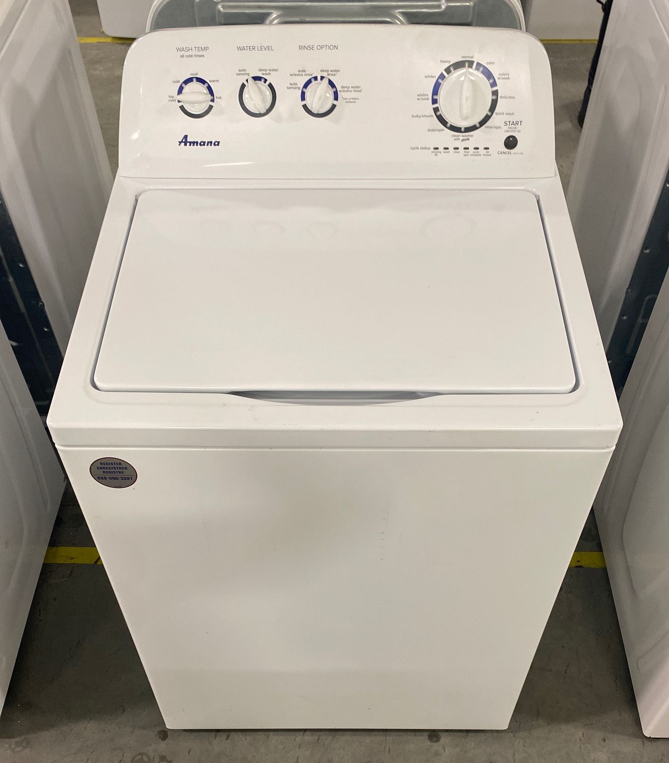Amana® 3.8 Cu. Ft. Top Load Washer with High-Efficiency Agitator - Model # NTW4519JW2