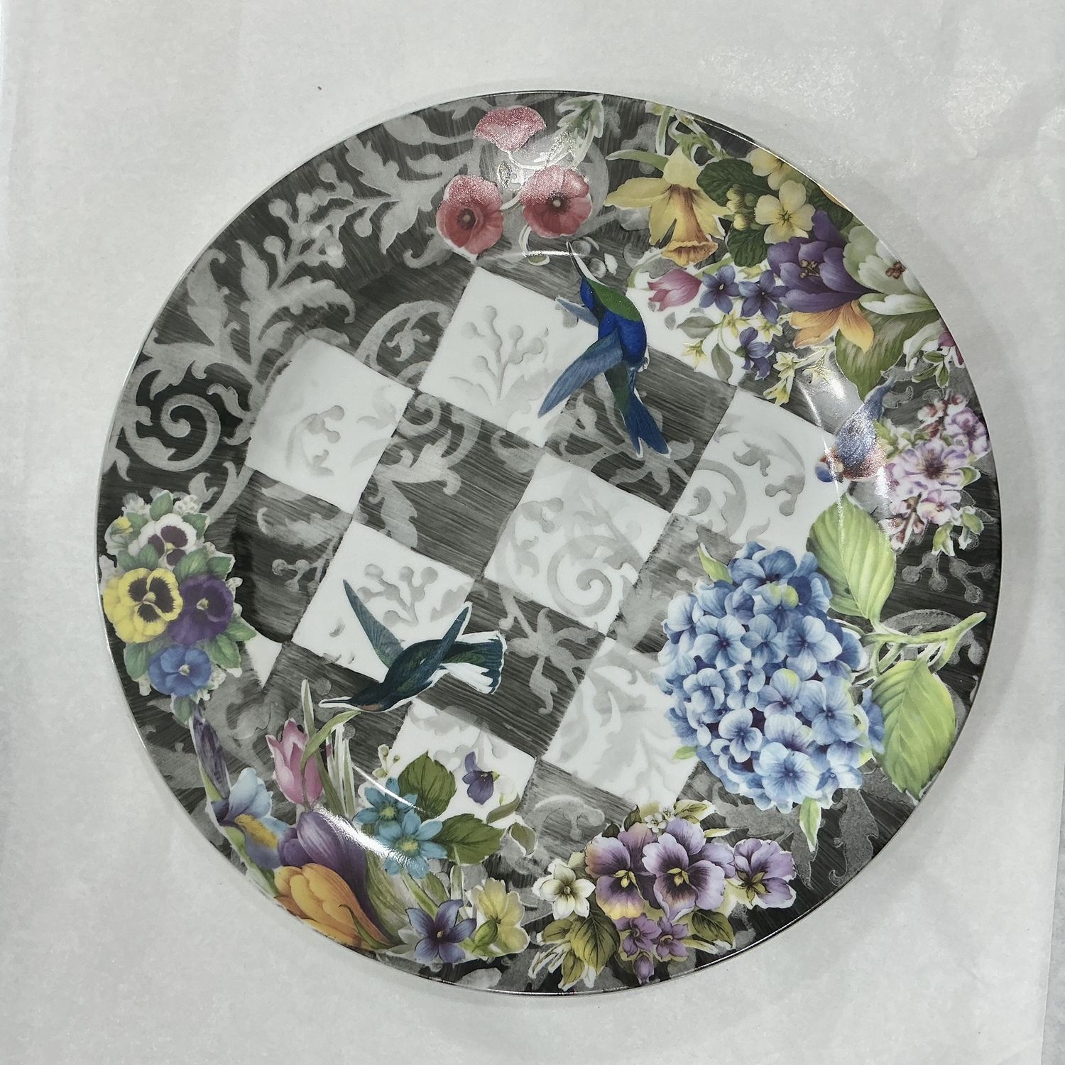 Checkered flowers dinner set - Full set