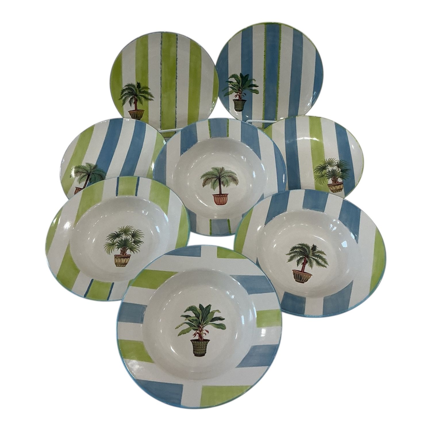 Ceramic palm tree - dinner set