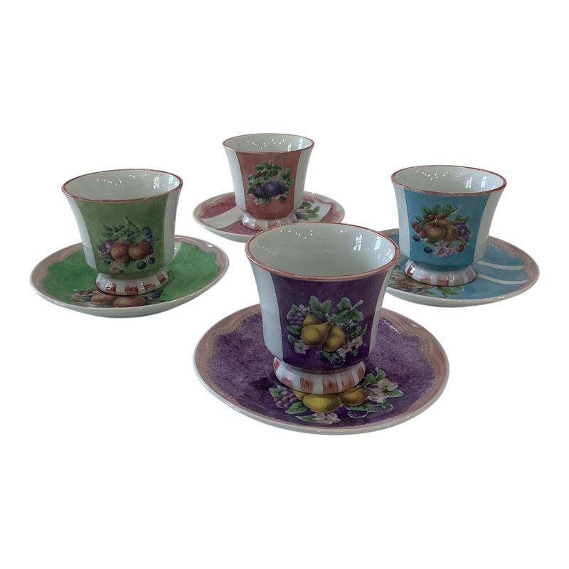 Colorful + fruit tea set