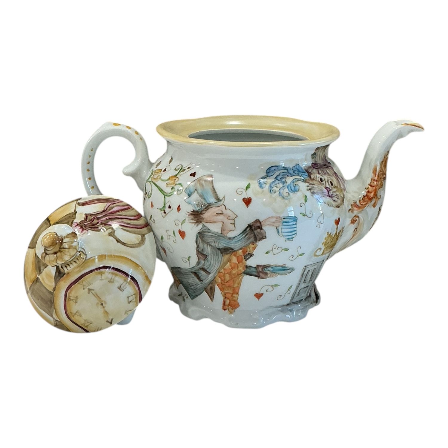 Tea pots - pre painted, Design: Alice in the wonderland