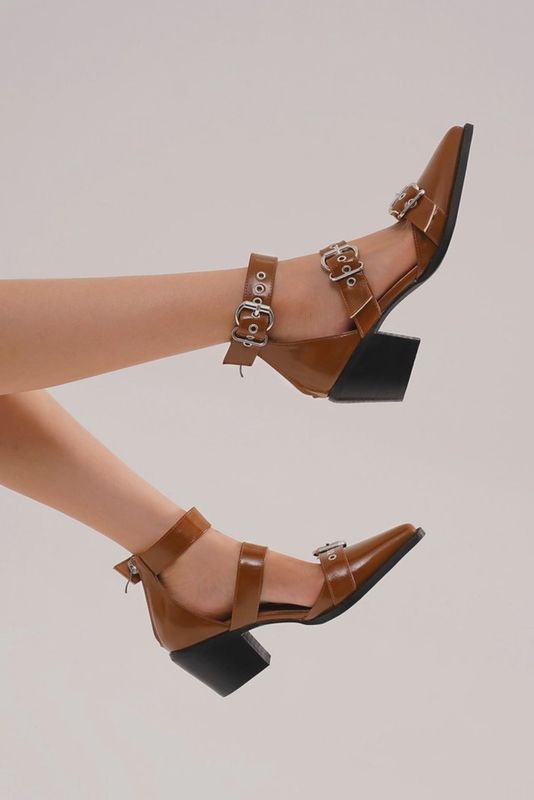 TESSA-Buckled Heeled Shoes