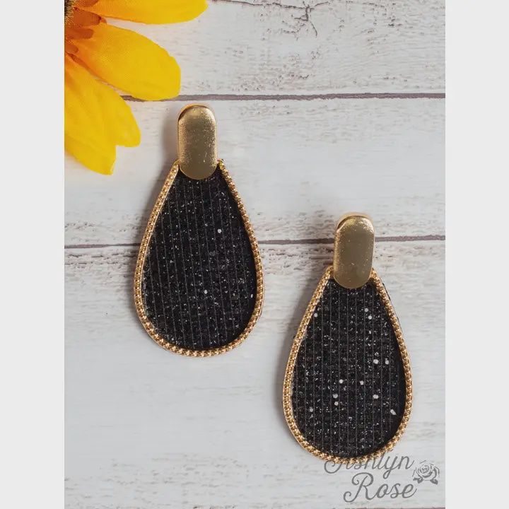 Like A Lady Teardrop Earrings with Gold Stud
