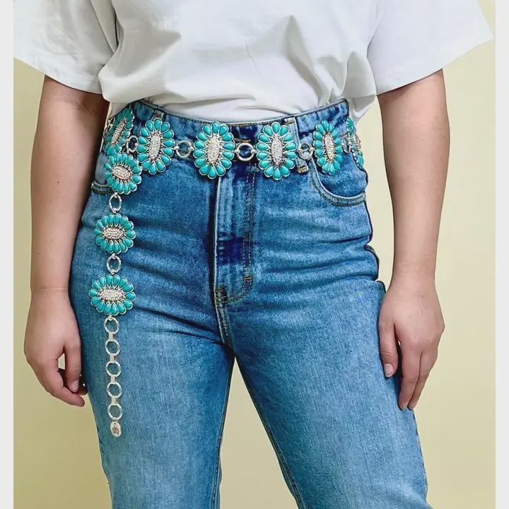 Silver and Turquoise Belt Regular