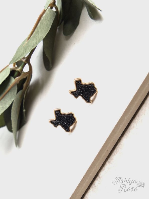Texas On My Mind Druzy Stud Earrings