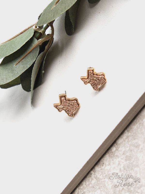 Texas On My Mind Druzy Stud Earrings