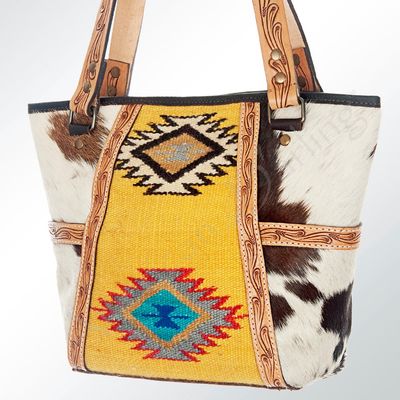 American Darling Tote Handbag Cowhide Aztec