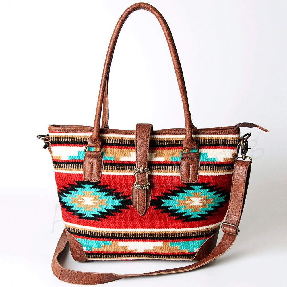 American Darling Tote Saddle Blanket Genuine Leather Women Bag Western Handbag Purse