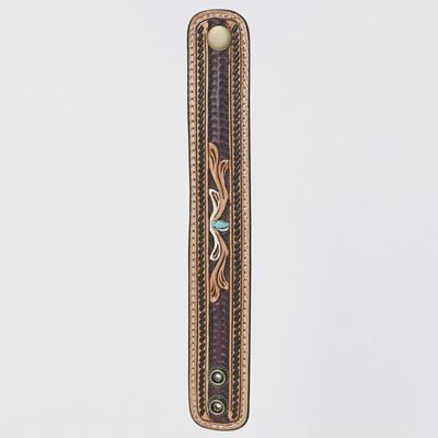 American Darling ADBRF149 Hand tooled carved Genuine Leather Bracelet women