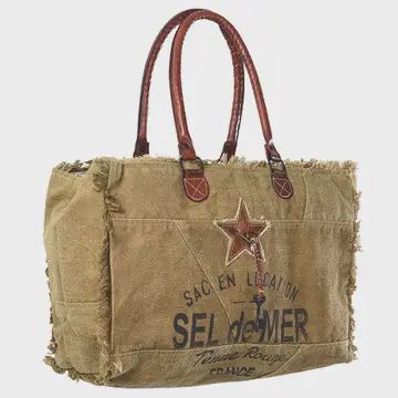 American Darling LC-KB331 Tote Upcycled Canvas Ladies Bag