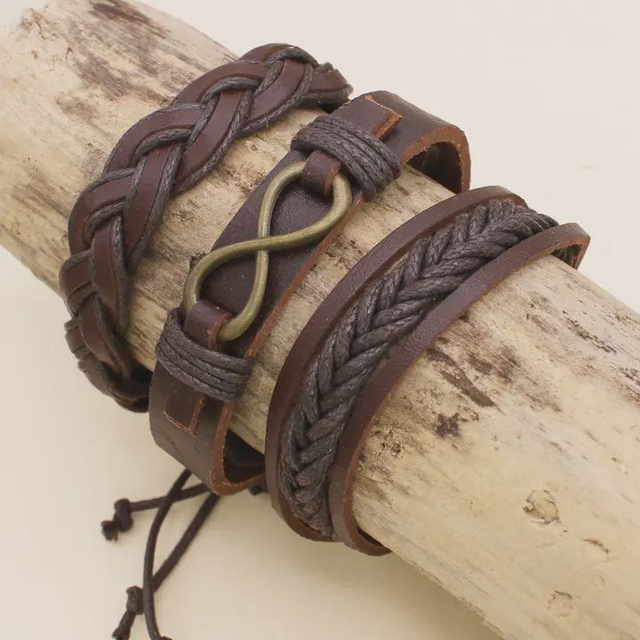 Infinite Fashion Leather Bracelet Set