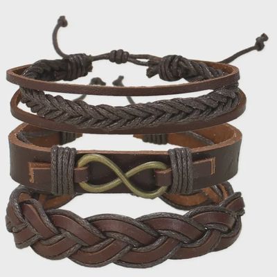 Infinite Fashion Leather Bracelet Set