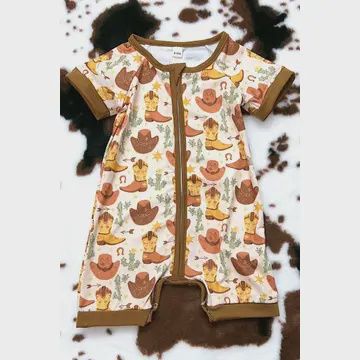Boys western romper