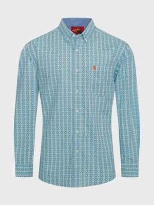 Men's 100% Cotton Poplin Print SHIRT