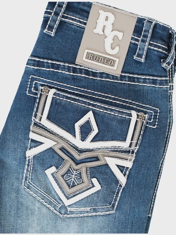 Men's Cotton/Spandex Stretch Fancy Slim Straight JEANS