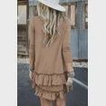 Ruffle Hem Long Sleeve Mini Dress