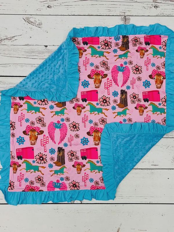 Western Rodeo Baby Blankets: Multiple Designs