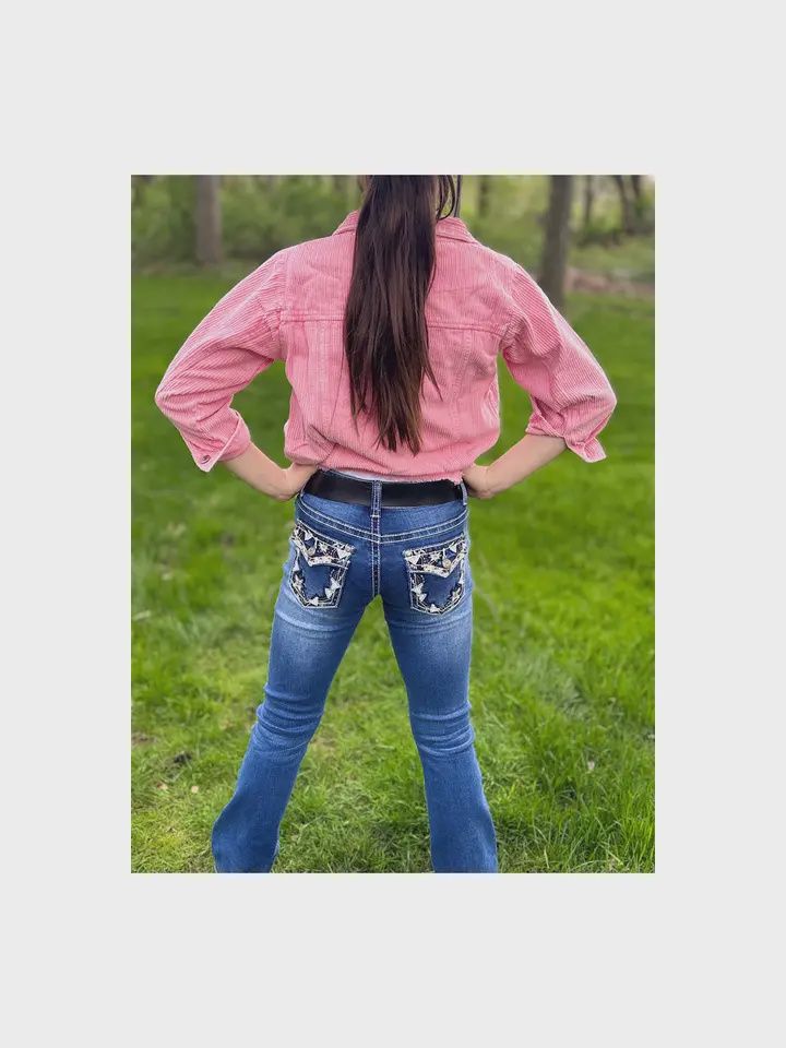 Girls&#39; Western Bootcut Jeans - MCGJ-HX-33