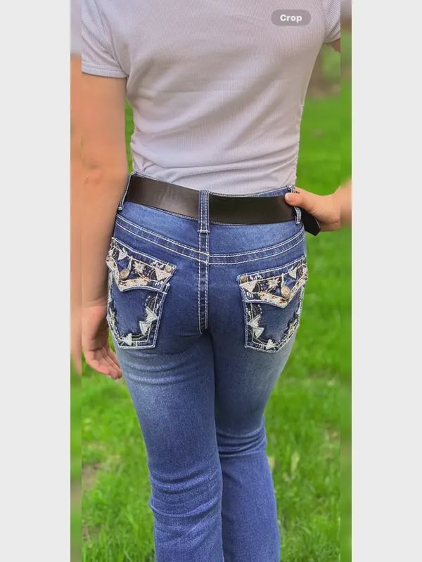 Girls' Western Bootcut Jeans - MCGJ-HX-33