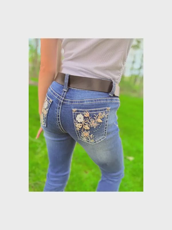 Girls&#39; Western Bootcut Jeans - MCGJ-HX-43