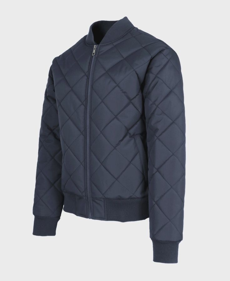 Men&#39;s Heavyweight Quilted Bomber Jacket, Colour: Navy, Size: Small