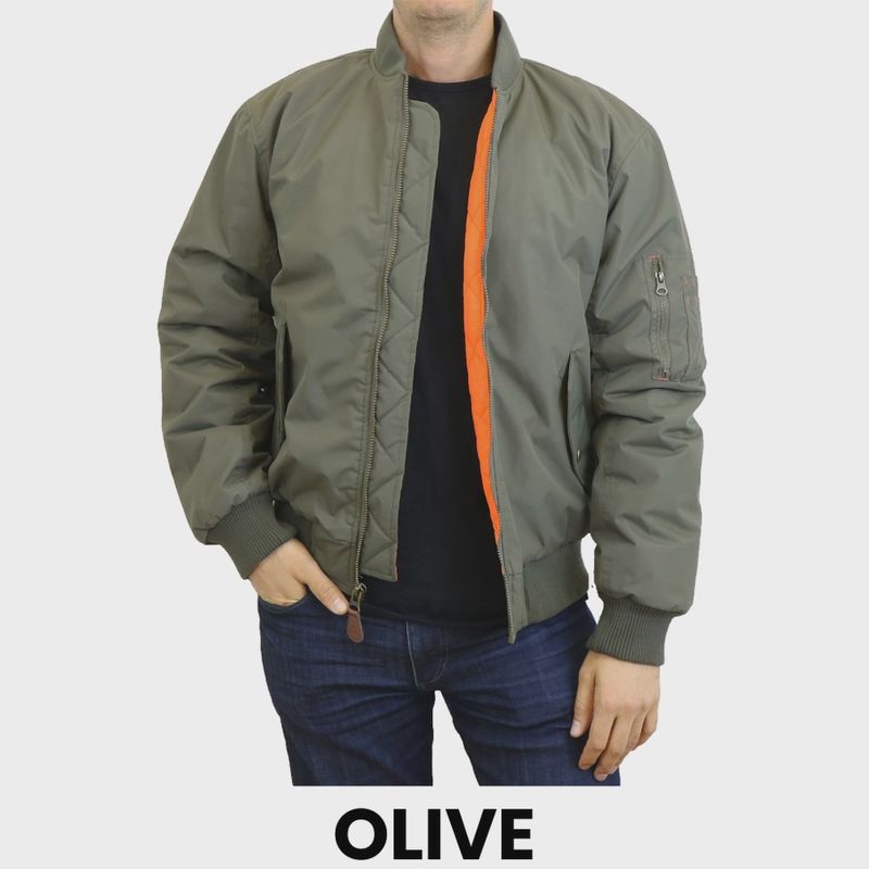 Men&#39;s Heavyweight MA-1 Flight Bomber Jacket